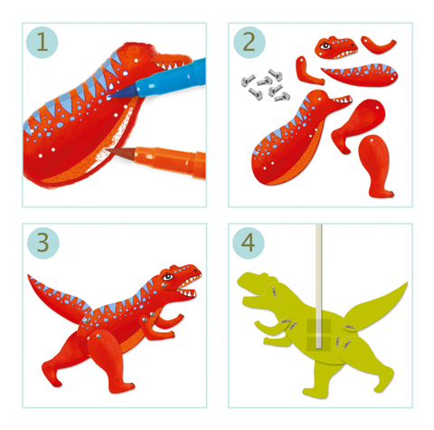 Paper Puppets - Dinosaurs - Djeco DISCOUNTED