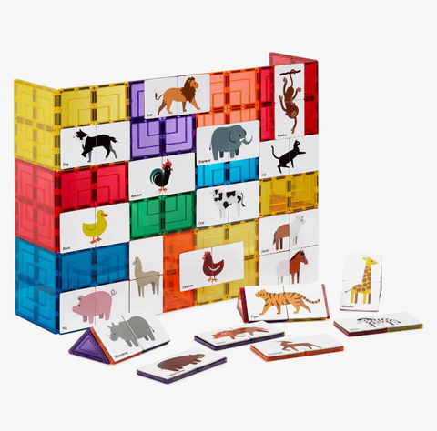 Magnetic Tile Topper - Duo Animal Puzzle Pack - Learn & Grow