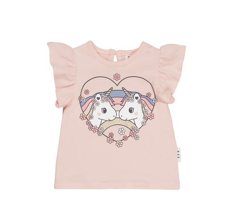 Unicorn Heart Frill T-Shirt - Huxbaby DISCOUNTED