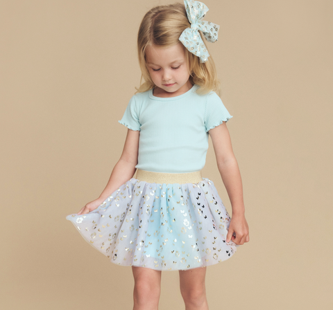 Butterfly Unicorn Tulle Skirt - Multi - Huxbaby DISCOUNTED