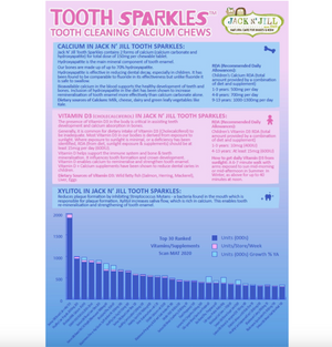 Tooth Sparkles 60 Pack - Tooth Cleaning Chews - Jack N Jill