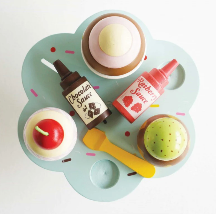 Wooden Ice Cream Stand & Toppings - Le Toy Van