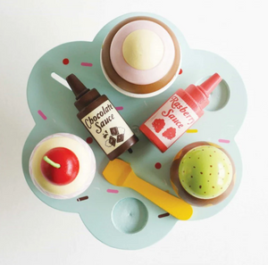 Wooden Ice Cream Stand & Toppings - Le Toy Van