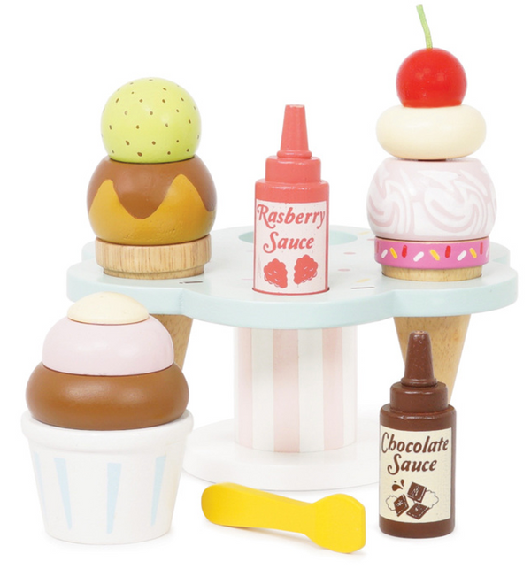 Wooden Ice Cream Stand & Toppings - Le Toy Van