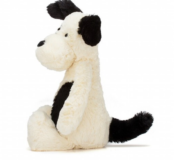 Bashful Black & Cream Puppy - Jellycat