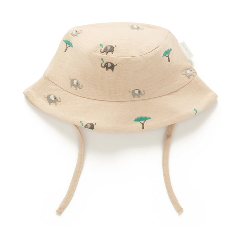 Elephant Broderie Hat - Pure Baby DISCOUNTED