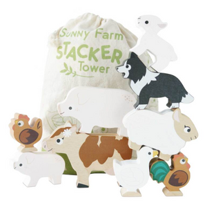 Farmyard Stacking Animals & Bag - 10 Piece - Le Toy Van