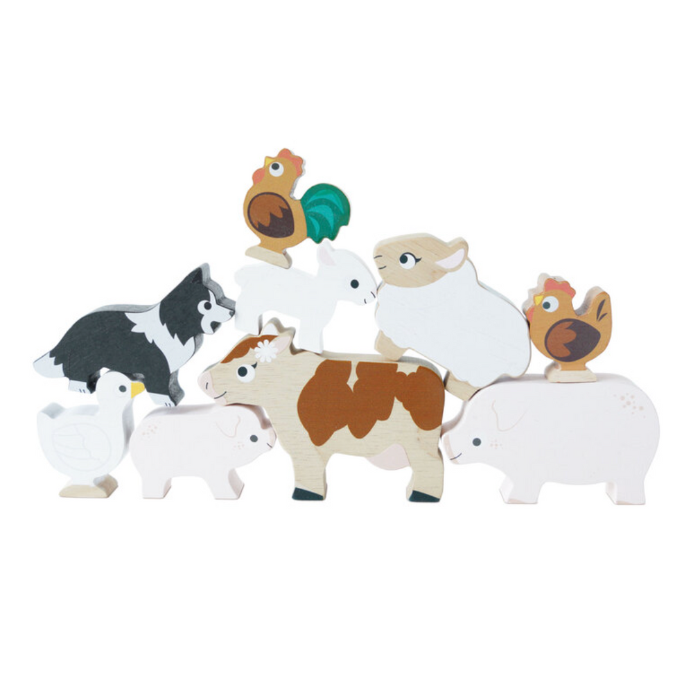 Farmyard Stacking Animals & Bag - 10 Piece - Le Toy Van
