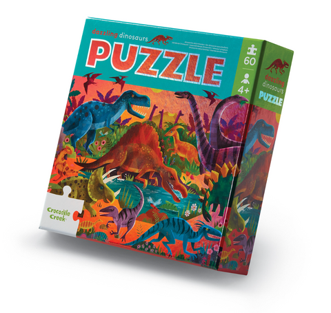 Foil Puzzle 60 pc - Dazzling Dinos - Crocodile Creek