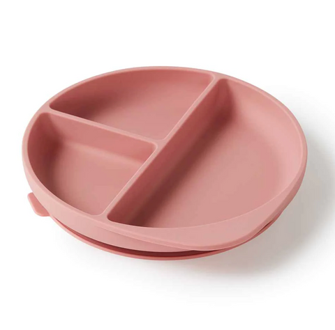 Silicone Suction Plate - Rose - Snuggle Hunny DISCOUNTED