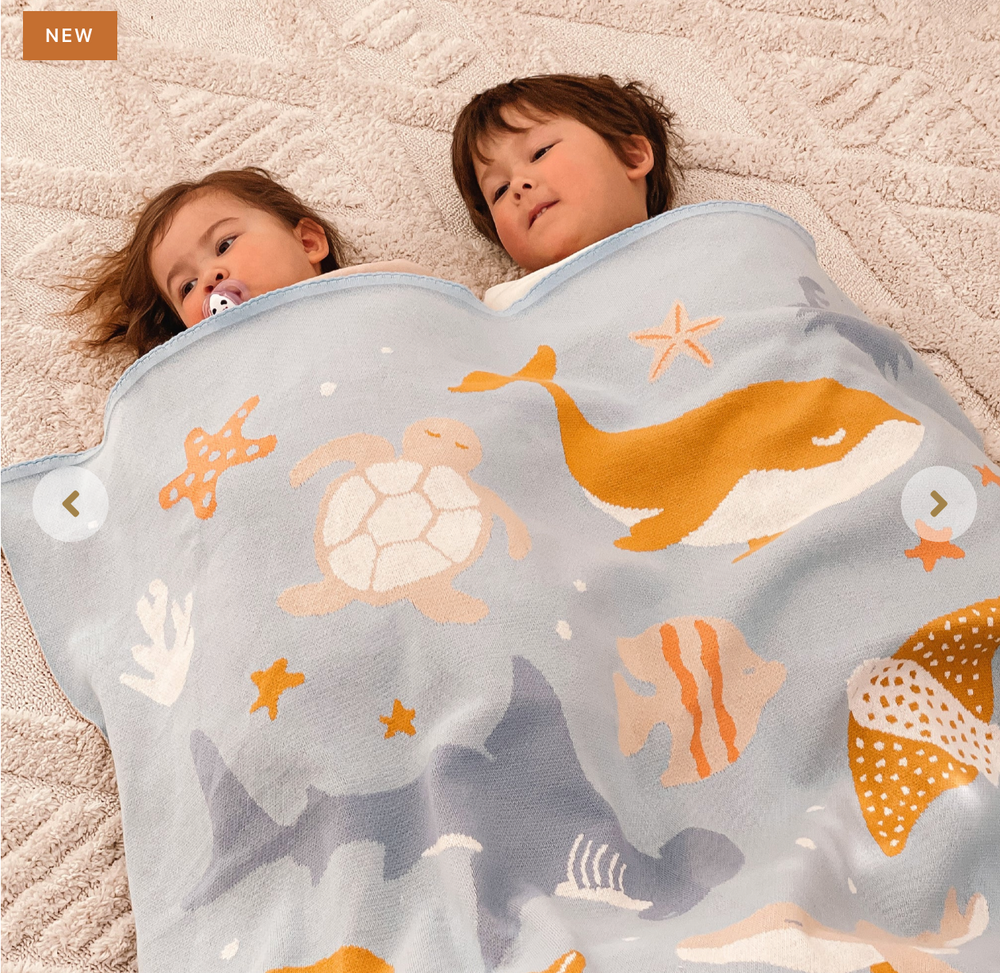 Ocean Creatures Blanket - Fox and Fallow