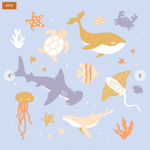 Ocean Creatures Blanket - Fox and Fallow