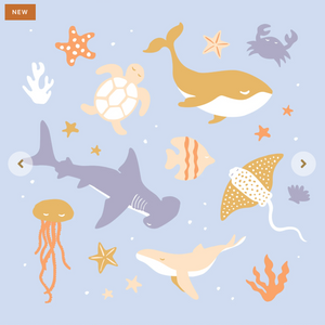 Ocean Creatures Blanket - Fox and Fallow