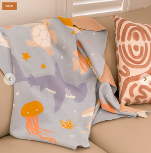 Ocean Creatures Blanket - Fox and Fallow