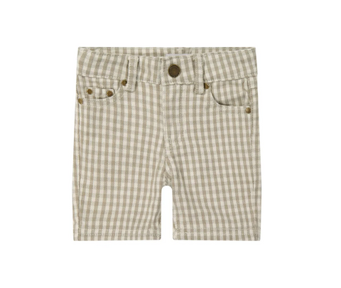Jude Cotton Twill Shorts - Gingham -Jamie Kay DISCOUNTED