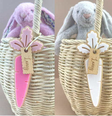 Personalised Carrot Easter basket tag - Luma Light