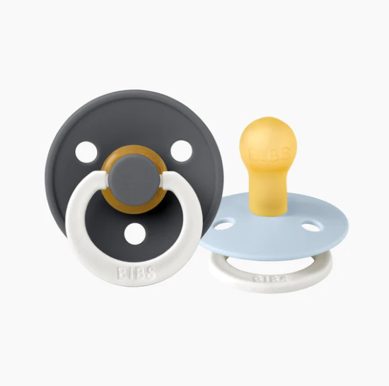Bibs Dummies - Size Two - Night Glow Iron / Baby Blue - BIBS Denmark