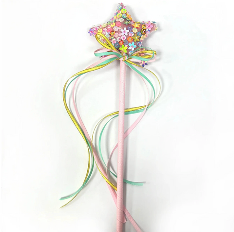 Floral Sequin Star Wand - Lauren Hinkley