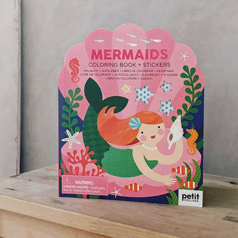 Colouring Book with Stickers Mermaids - Petit College