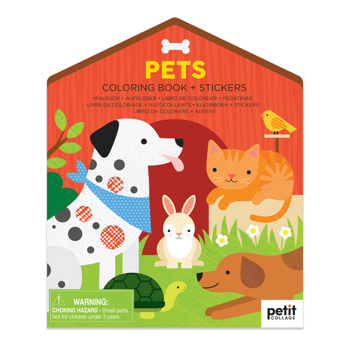 Colouring Book with Stickers Pets - Petit College