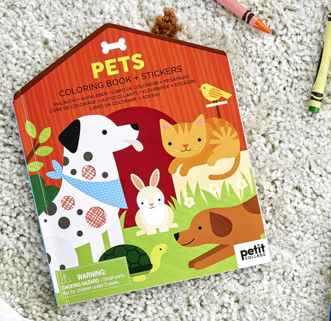 Colouring Book with Stickers Pets - Petit College