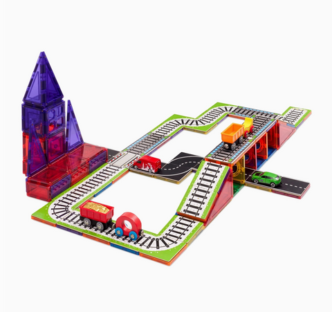 Magnetic Tile Topper - Train Pack  - Learn & Grow