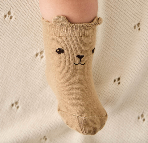 George Bear Ankle Sock - Bronzed Marle  - Fayette Collection - Jamie Kay