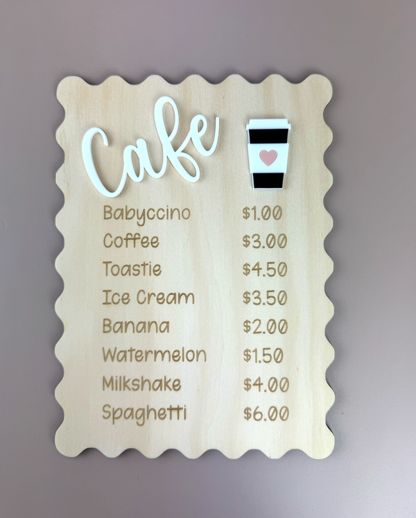Kids Play Cafe Menu Sign - Luma Light