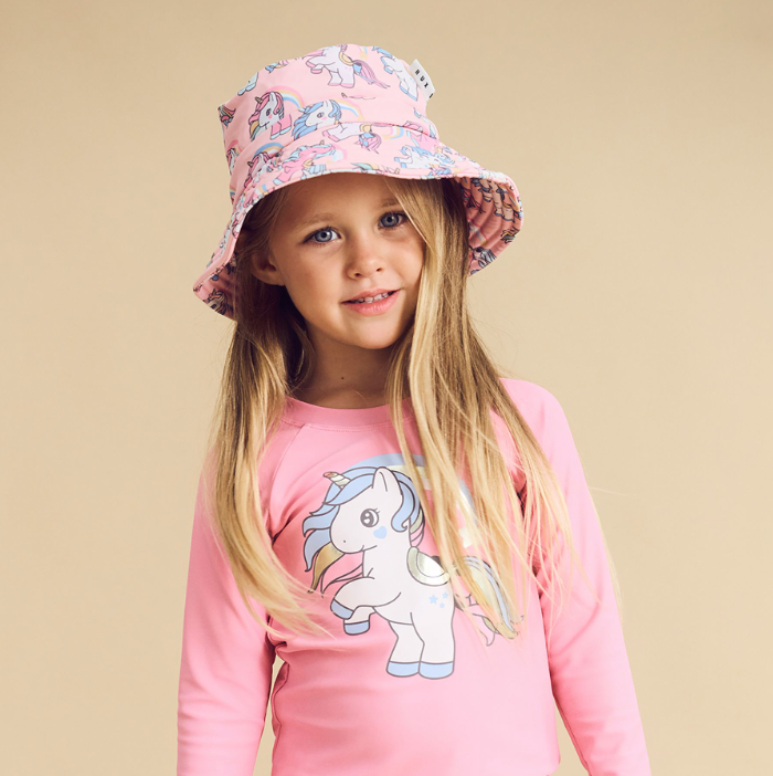 Rainbow Unicorn Candy Swim Hat - Huxbaby DISCOUNTED