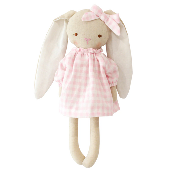 Pixie Bunny 29cm Pink Gingham - Alimrose