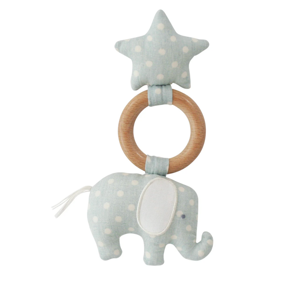 Elephant Star Teether Duck Egg Blue - Alimrose DISCOUNTED