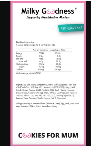 Birthday Cake Lactation Cookies - Milky Goodness