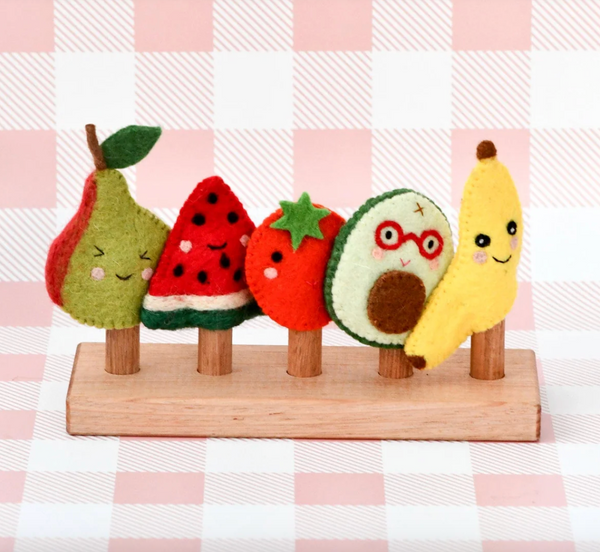 Felt Fruits - Finger Puppet Set - Tara's Treasures