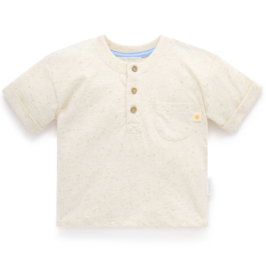 Henley Tee - Wheat - Pure Baby
