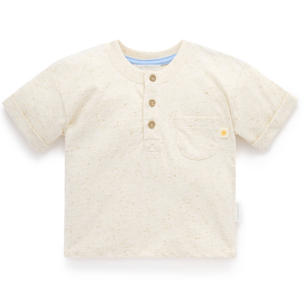 Henley Tee - Wheat - Pure Baby