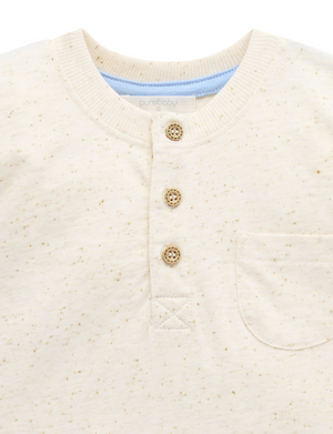 Henley Tee - Wheat - Pure Baby