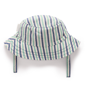 Reversible Striped Bucket Hat - Pure Baby