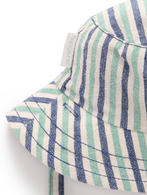 Reversible Striped Bucket Hat - Pure Baby
