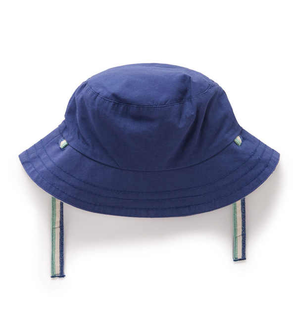 Reversible Striped Bucket Hat - Pure Baby