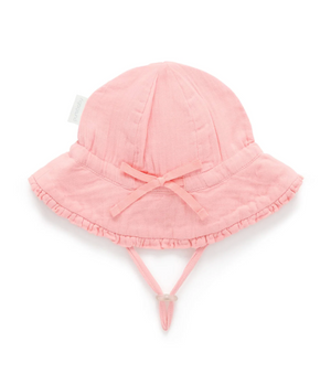 Ruffle Sun Hat - Papaya - Pure Baby