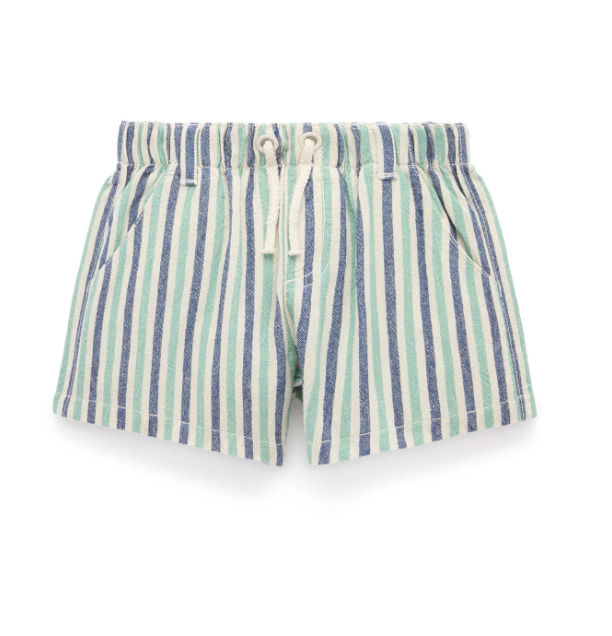 Iguana Stripe Pull on Shorts - Pure Baby