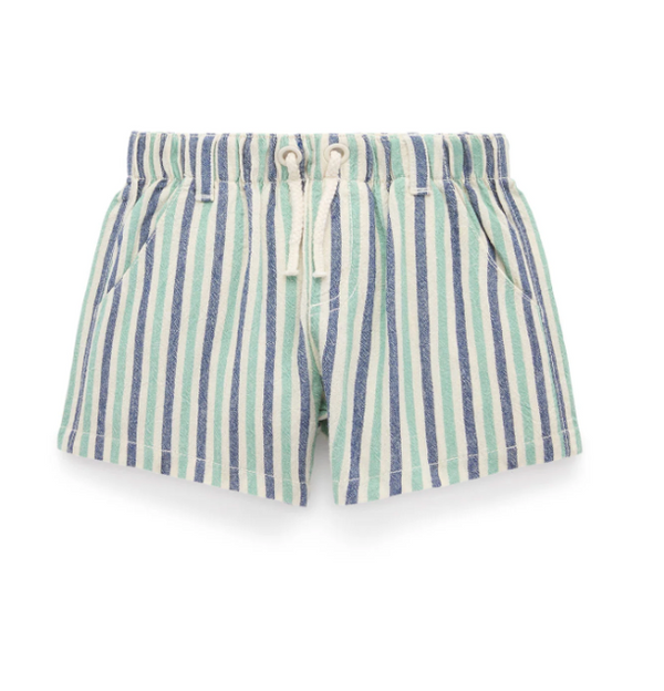 Iguana Stripe Pull on Shorts - Pure Baby