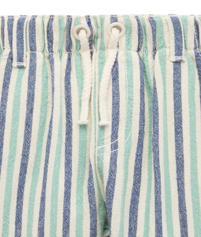 Iguana Stripe Pull on Shorts - Pure Baby