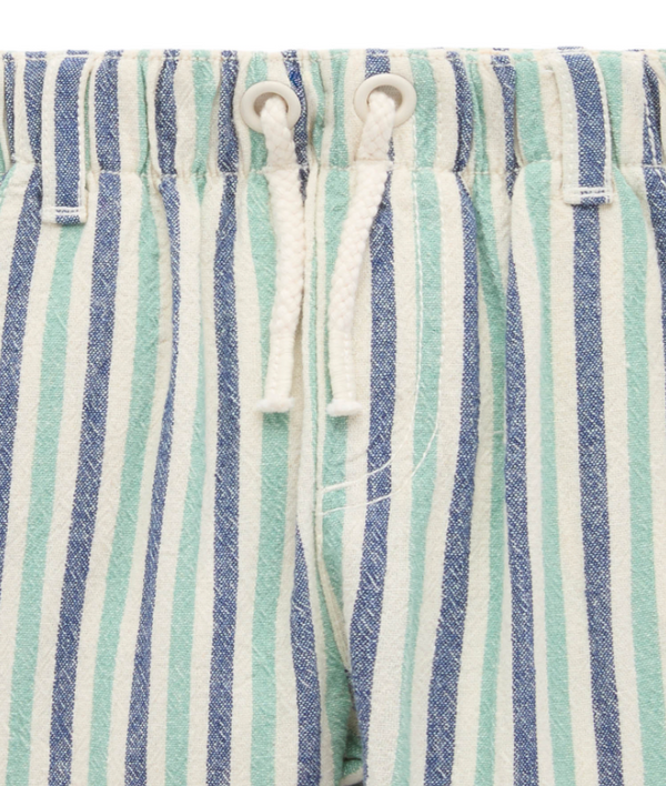 Iguana Stripe Pull on Shorts - Pure Baby