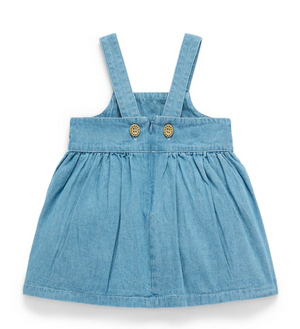 Embroidered Pinnie - Denim - Pure Baby