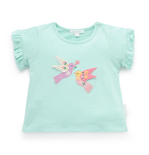 Ruffle Tee - Aloe - Pure Baby