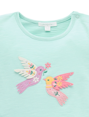 Ruffle Tee - Aloe - Pure Baby