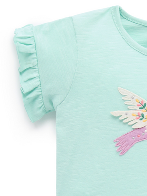 Ruffle Tee - Aloe - Pure Baby