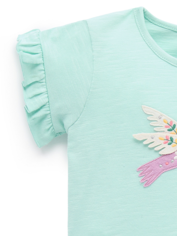 Ruffle Tee - Aloe - Pure Baby