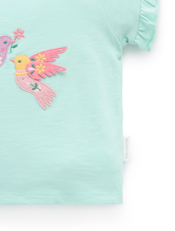 Ruffle Tee - Aloe - Pure Baby